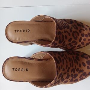 Cheetah print torrid mules
